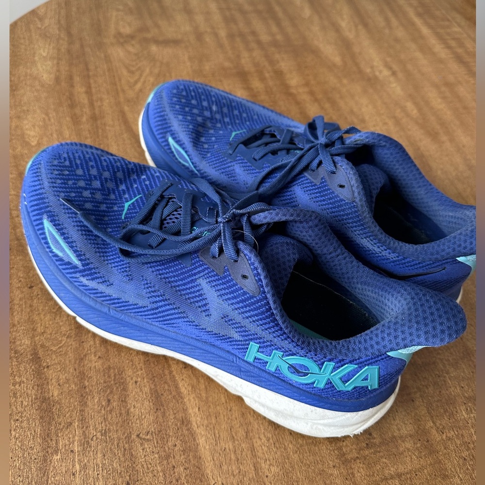 Hoka Navy and Teal Athletic Shoes